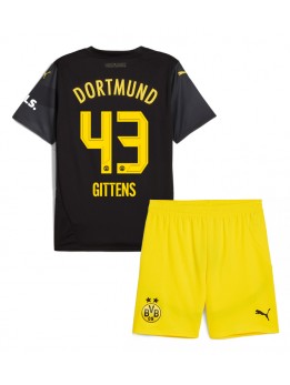 Billige Borussia Dortmund Jamie Bynoe-Gittens #43 Bortedraktsett Barn 2024-25 Kortermet (+ Korte bukser)